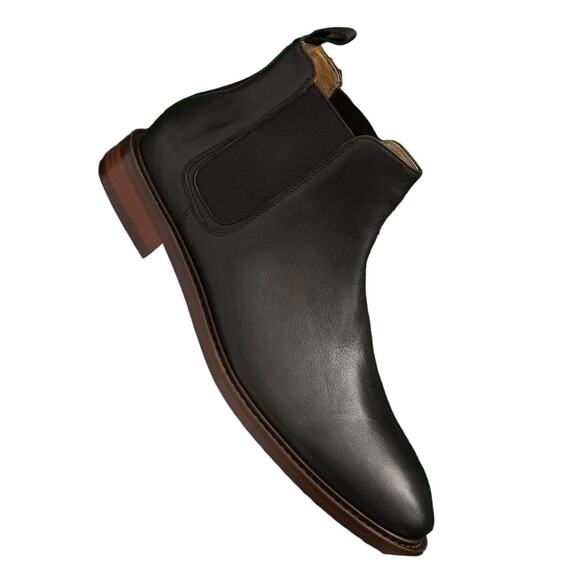 Aston Grey PAGLIAGA Chelsea boots in black size 11.5 - Picture 1 of 12
